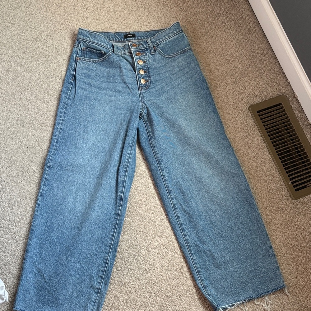 Express Women's Flare Blue Jeans